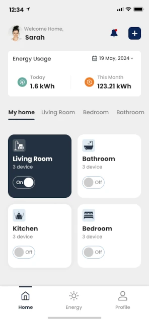 Smart home: user app.